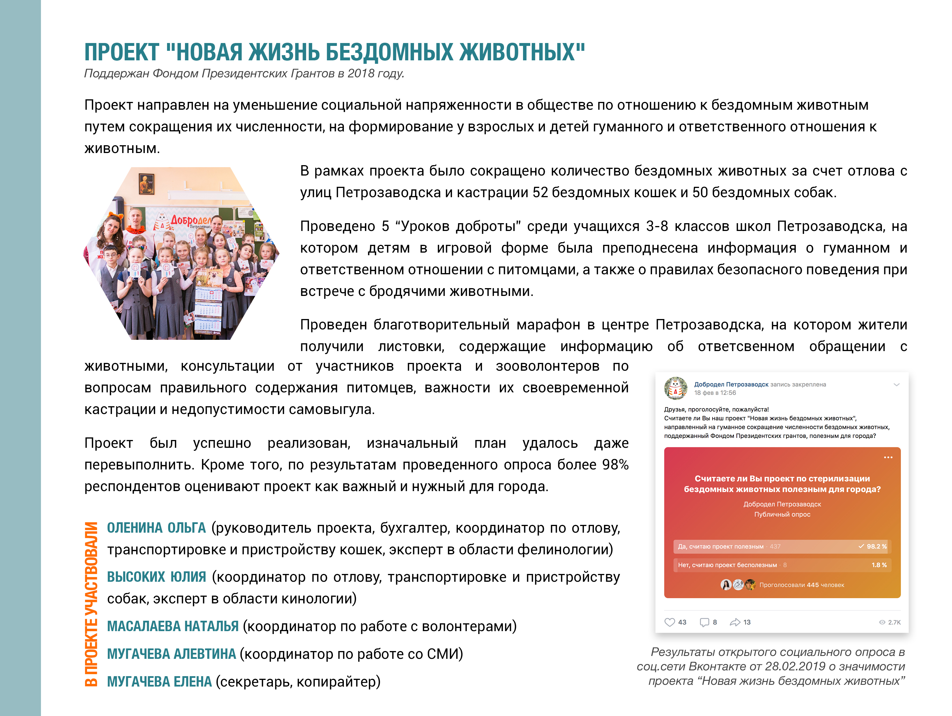 Проект 'Новая жизнь бездомных животных'